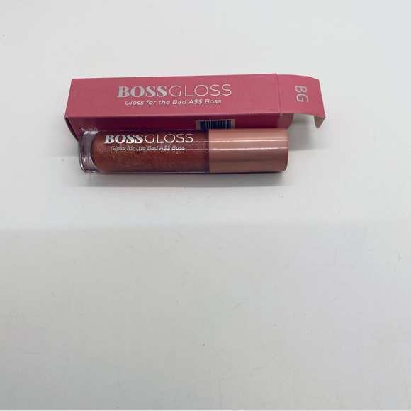 NWT BossGloss Lip Gloss in BreakRoom Blush (sparkly pink) 0.5 ml Full Size - Picture 7 of 8
